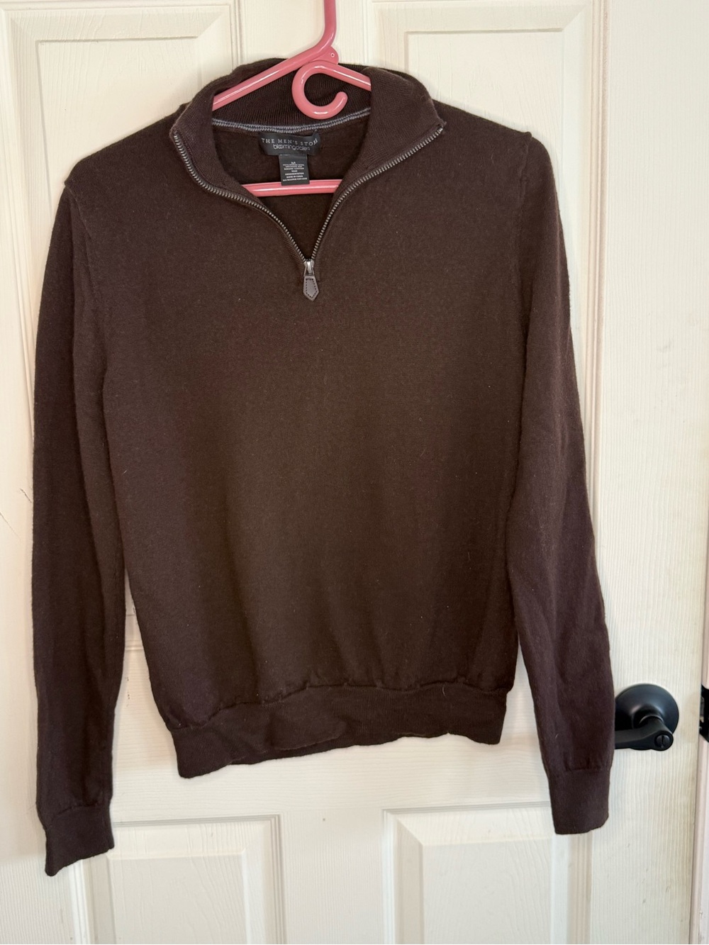 The Men's Store Brown Half-Zip Sweater
